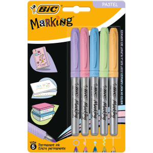 5 BIC INTENSITY PERMANENTI INDELEBILI PASTELLO