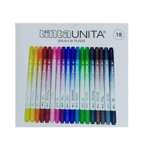 18 PENNARELLI BRUSH BI PUNTA TINTA UNITA
