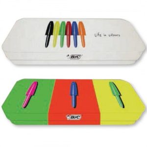 CRISTAL FAMILY METAL BOX 18 PENNE BIC